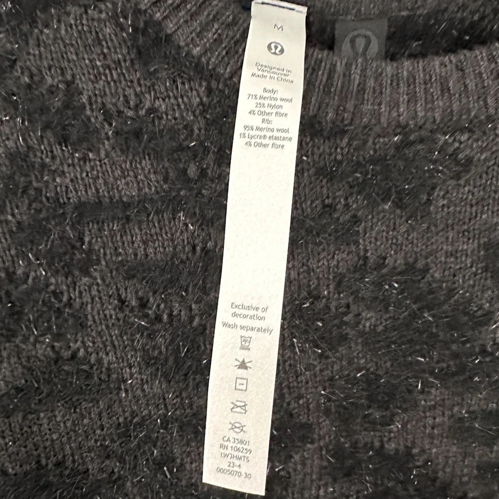 Lululemon Wool-Blend Jacquard Sweater in Charcoal - Picture 3 of 3
